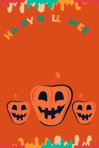 万圣节小鬼捣蛋儿童矢量插画扁平