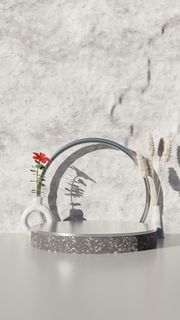 小清新电商c4d场景展台合层背景