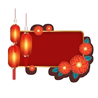 灯笼框装饰新年
