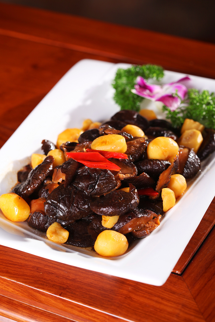 板栗烧香菇 (3)