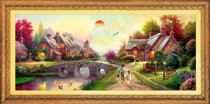 梦幻小镇装饰画