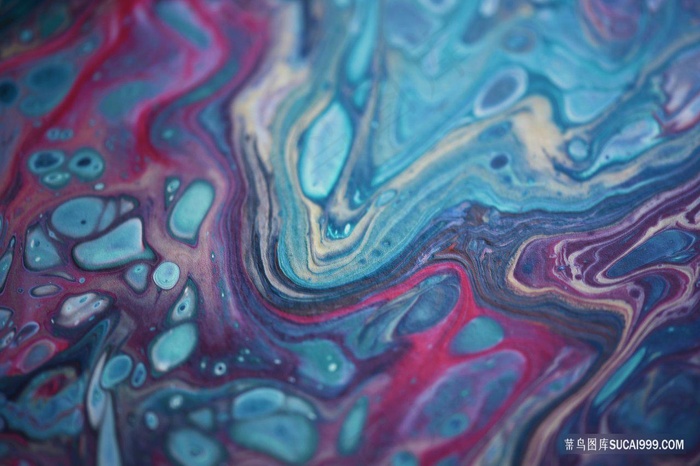 创意蓝色紫色抽象流体渐变多彩背景素材