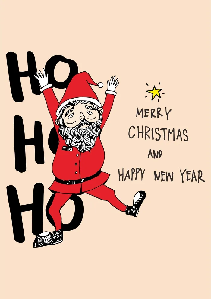 圣诞节 圣诞老人 星星cdr矢量模版下载