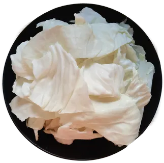 手撕白色大头菜包菜卷心菜圆白菜菜丝十字花科蔬菜免抠实物实拍摄影元素素材