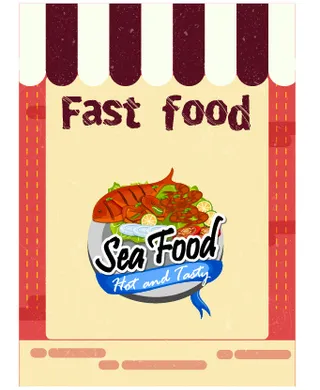 食物标签矢量素材汉堡店快餐标签矢量图AI格式