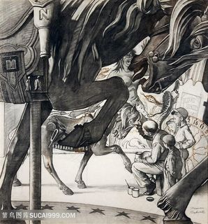 诺曼 · 洛克威尔油画墙绘作品