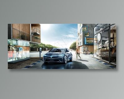 超高清别克概念车城市生活广告大图