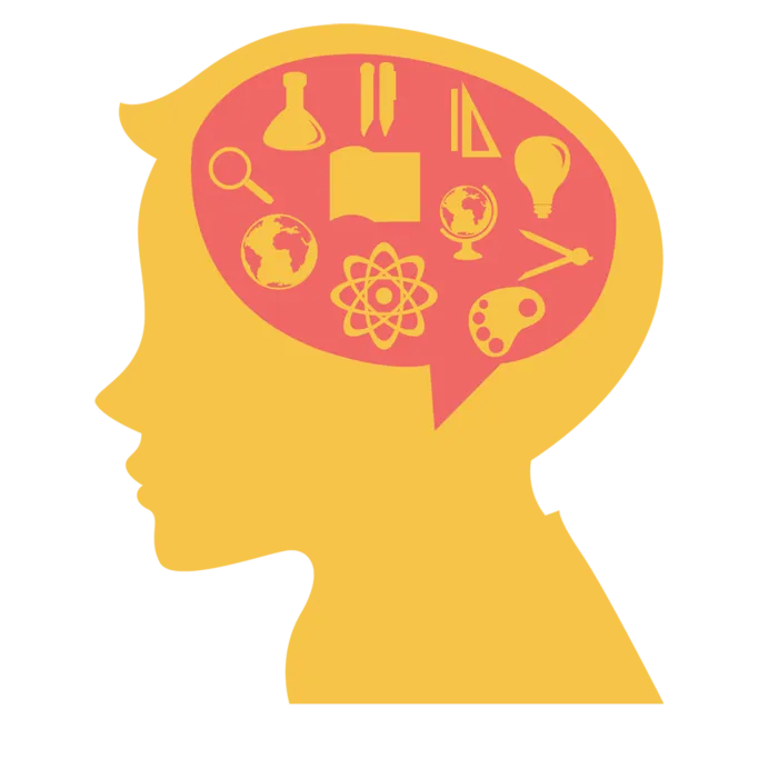 儿童思维大脑简笔画卡通少儿兴趣班素材