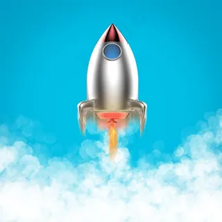 喷火升空的火箭素材图片