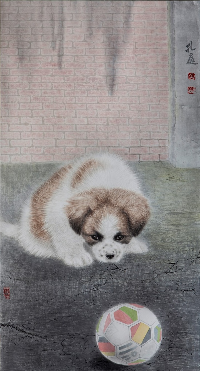 小狗犬工笔画
