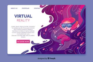 时尚大气元宇宙VR虚拟现实AR网页Banner海报设计模板AI矢量图素材