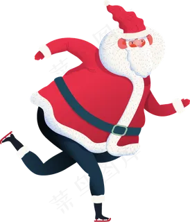 卡通可爱圣诞节圣诞老人手绘