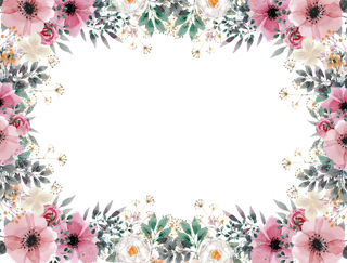 框架 设计 花朵 装饰性的