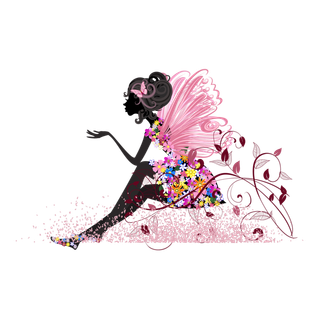 38妇女节三八女神女王粉色花朵玫瑰艺术字设计png免抠ps素材