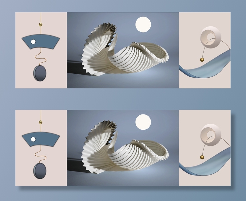 现代简约三联画