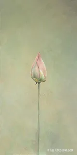 手绘花卉莲花装饰画