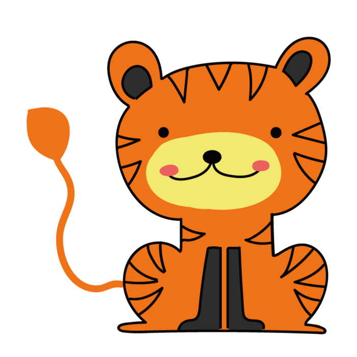 卡通小老虎PNG免抠插画素材可爱动物老虎插画贴图PNG免抠设计素材