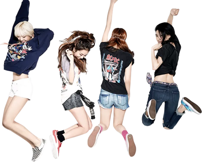 美女跳跃人物
