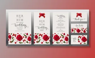 祝贺婚礼结婚邀请卡素材