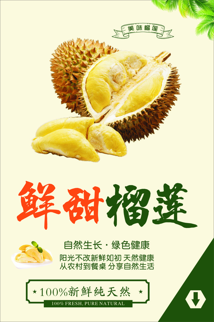 榴莲宣传海报