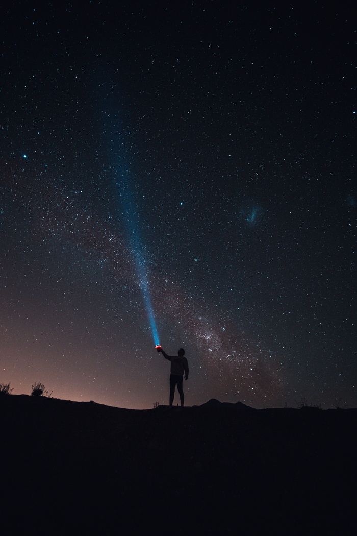 黑色星空摄影素材