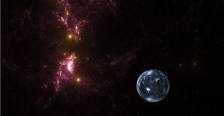 元宇宙世界天空背景墙风景