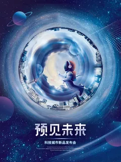 遇见未来元宇宙科技互联网海报