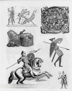 铠甲武士战马盾牌高清素材