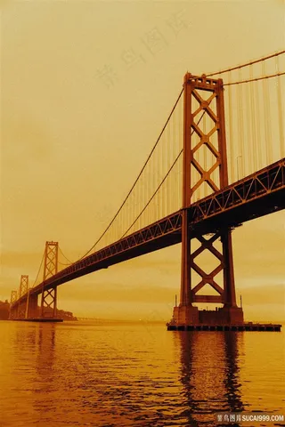 城市跨海吊桥图片