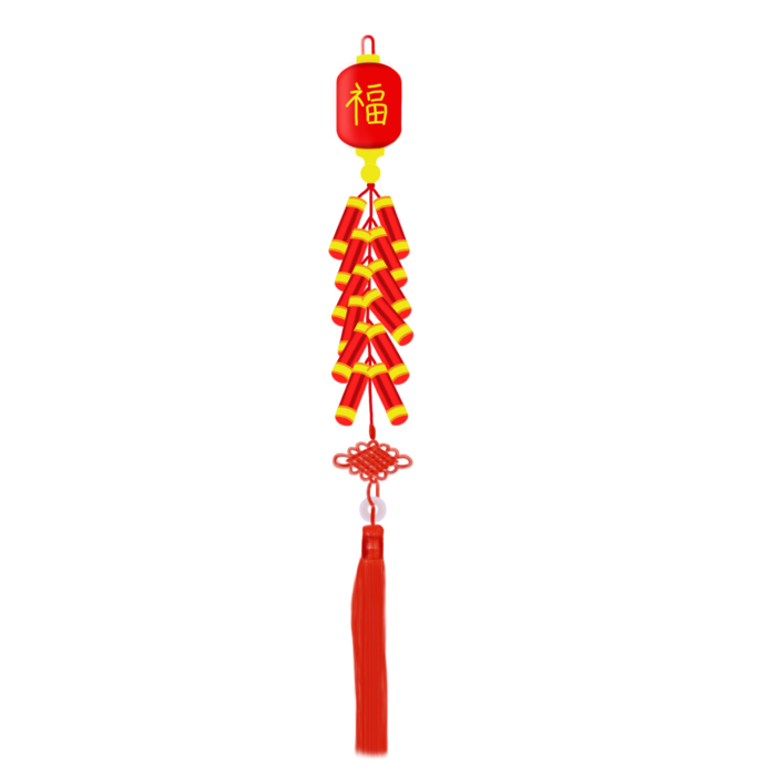 红色烟花爆竹免扣素材
