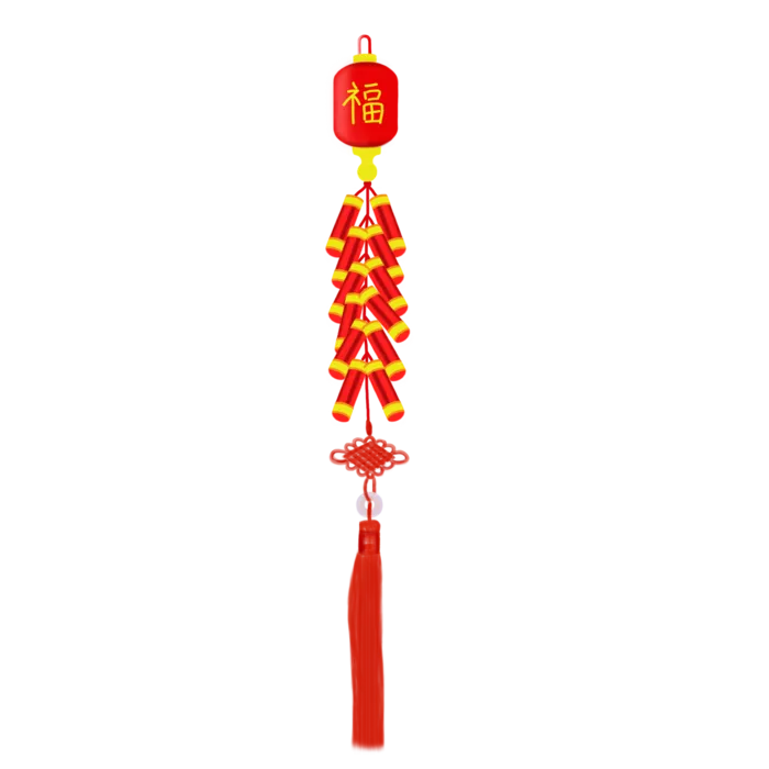 红色烟花爆竹免扣素材