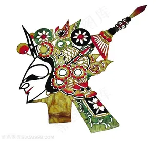 黑脸皮影戏中国风图片