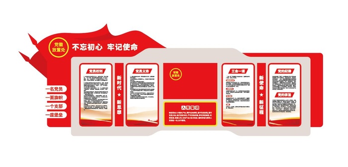 党员权利党员义务党建室文化墙