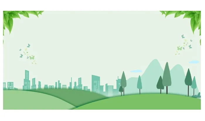 绿色城市展板背景