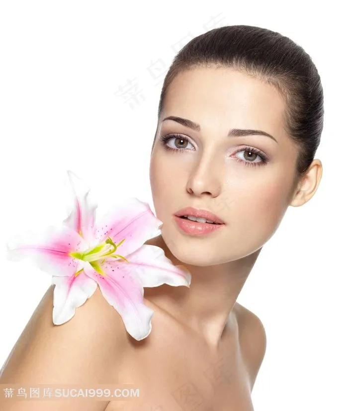 肩膀花朵美女