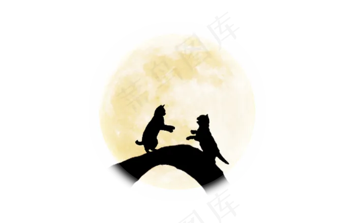 猫猫的七夕免抠素材