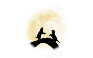 猫猫的七夕免抠素材