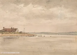 康斯坦布尔油画湖畔美景