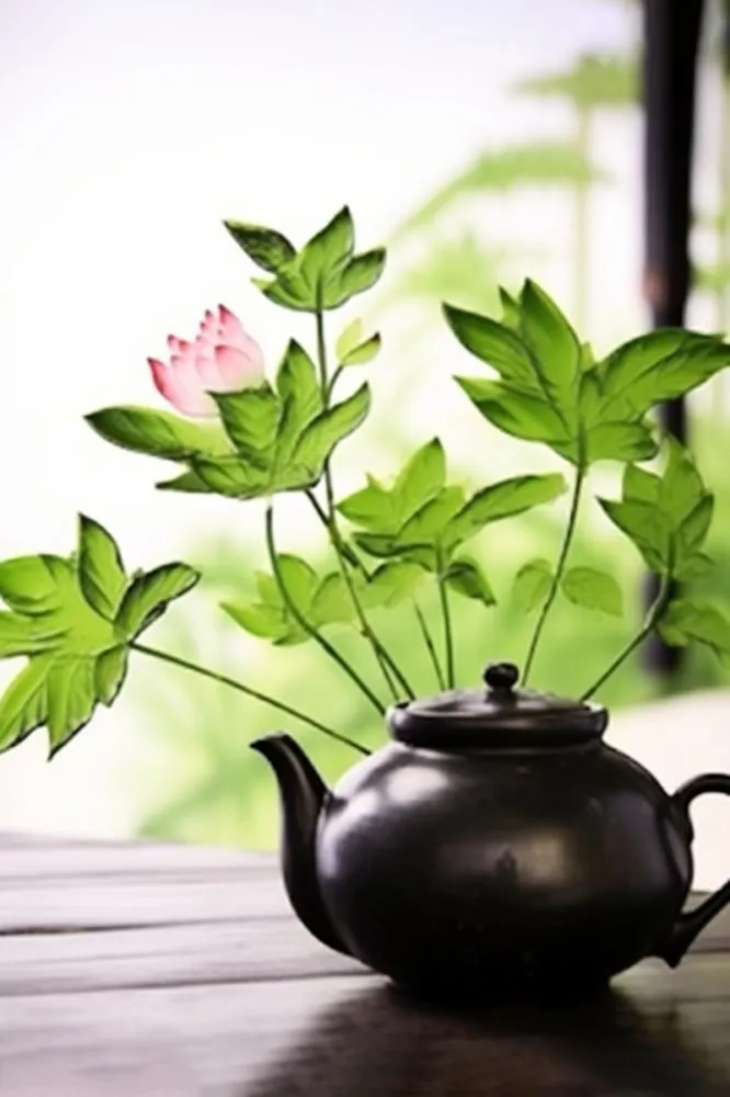 茶壶植物自然意境背景(800x1200)