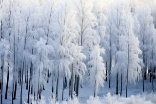 冬季雪景白雪雾凇覆盖摄影图 