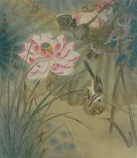 秋水芙蓉荷花工笔画 秋水芙蓉荷花工笔画