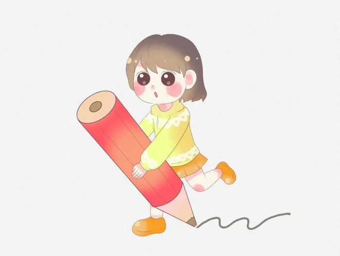 培训班儿童与笔组合psd模版下载