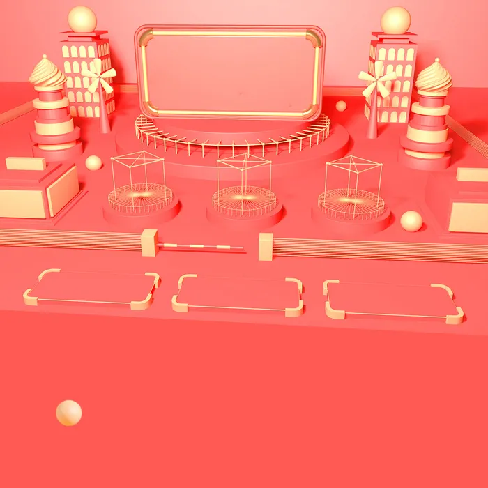 立体C4D场景电商首页主图直通车促销banner海报背景PSD素材psd模版下载