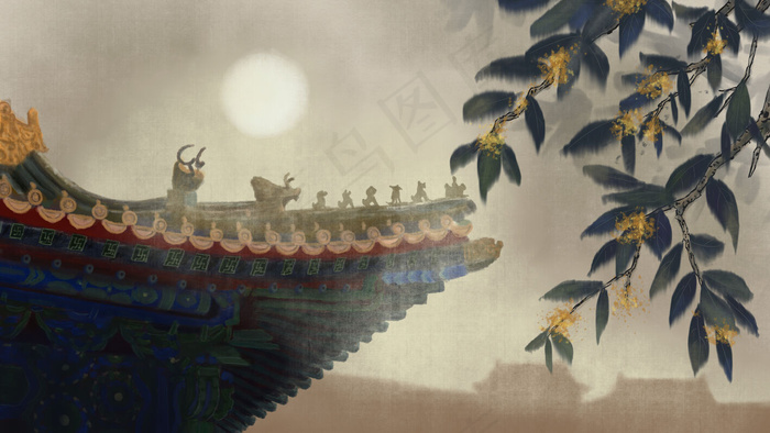 古风建筑插画