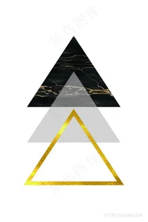 三角形大理石装饰画