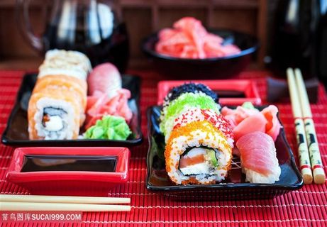 美味的寿司美食食物高清图片