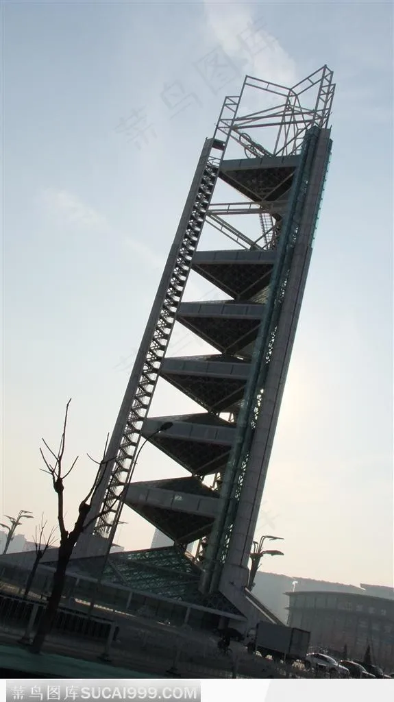 中国现代建筑-北京奥林匹克公园玲珑塔摄影图片