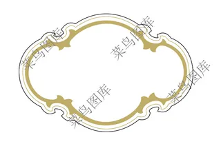 标签异形框矢量图