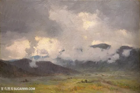 唯美山脉风景画油画 唯美山脉风景画油画