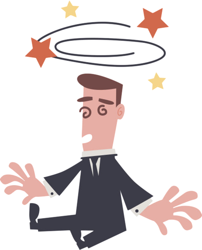 头昏晕倒的男人